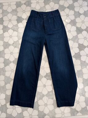 Pilcro Dark Blue Wide Leg Jeans